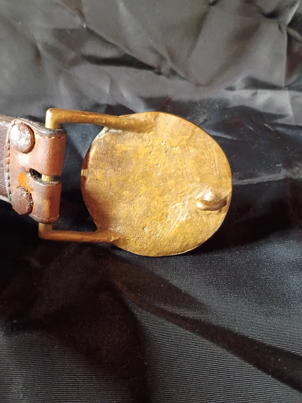 Authentic Buffalo Nickel Medallion Belt Buckle From 1970s Solid Brass